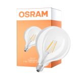 Osram LED Superstar E27 Globe G125 Filament Clear 11W 1521lm - 927 Extra Warm White | Best Colour Rendering - Replaces 100W