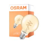 Osram Vintage 1906 LED E27 Globe Filament Twist Gold 4.9W 470lm - 927 Extra Warm White | Best Colour Rendering - Dimmable - Replaces 40W