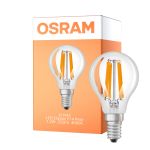 Osram LED Classic LED E14 Pear Filament Clear 1.2W 255lm - 840 Cool White | Replaces 25W