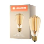 Ledvance Vintage 1906 LED E27 Edison Gold 5.8W 470lm - 822 Extra Warm White | Dimmable - Replaces 40W