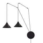 Emibig Pendant Abramo Steel Black | Suitable for 2x E27 - Max 15W