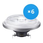 Multipack 6x Philips MASTER LED Spot Reflector G53 AR111 20W 1270lm 45D - 930 Warm White | Best Colour Rendering - Dimmable - Replaces 100W