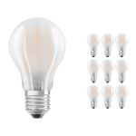 Multipack 10x Osram CLASSIC LED E27 Pear Filament Frosted 7.5W 1055lm - 827 Extra Warm White | Replaces 75W