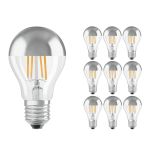 Multipack 10x Osram CLASSIC LED E27 Pear Filament Clear 6.5W 650lm - 827 Extra Warm White | Replaces 50W
