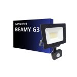 Noxion LED Floodlight Beamy G3 30W 3300lm 110D - 840 Cool White | IP44 - Motion and Light Sensor - Symmetrical