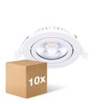 Multipack 10x Noxion LED Adjustable Slim Spot White Round 5W 550lm 60D - 940 Cool White | 85mm - IP54 - Dimmable - Best Colour Rendering