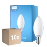 Multipack 10x Philips Corepro LED Candle E14 Frosted 6.5W 806lm - 827 Extra Warm White | Replaces 60W