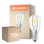 Multipack 10x Ledvance Special LED E14 T26 Filament Clear 1.3W 110lm - 827 Extra Warm White | Replaces 12W