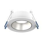 Noxion LED Spot Ares Deep ring White - With Inner Ring Silver | Cutout 68mm - incl. GU10 Fitting