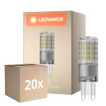 Multipack 20x Ledvance Performance LED Capsule Clear G9 4.4W 600lm - 827 Extra Warm White | Dimmable - Replaces 48W