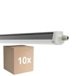 Multipack 10x Ledvance Waterproof Batten Damp Proof FLEX Throughwiring 42W 6800lm - | IP66 - Replaces 2x58W