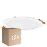 Multipack 12x Osram LED Downlight Recess Slim White 22W 2000lm 110D - 830 Warm White | Cutout 120mm - IP20