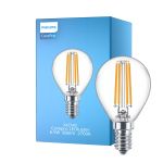 Philips Corepro LED Lustre E14 Ball Filament Clear 6.5W 806lm - 827 Extra Warm White | Replaces 60W