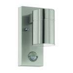 Eglo Wall Light Riga 5 Stainless Steel 2W 250lm - 830 Warm White | IP44 - Motion Sensor