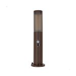 Eglo Pedestal Lamp Helsinki Stainless Steel Brown | IP65 - Suitable for 1x E27 - Motion Sensor