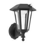 Eglo Wall Light Prietta Black 6W 800lm - 827 Extra Warm White | IP44 - Motion Sensor
