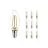 Multipack 10x Noxion Lucent LED E14 Candle Filament Clear 2.5W 250lm - 827 Extra Warm White | Dimmable - Replaces 25W