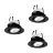 Multipack 3x Eglo LED Spot Saliceto-Z Aluminium Black 4.7W 440lm - 827-865 Tunable White + RGB | 88mm - Cutout 68mm - IP20 - Zigbee Dimmable
