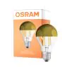 Osram Classic LED E27 Pear Filament Mirror Gold 6.5W 650lm - 827 Extra Warm White | Replaces 50W