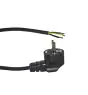 Noxion Power Supply Cable Black - Schuko Europlug + Open Ends - 2m - 3 pole 0,75mm2