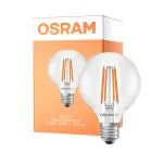 Osram LED Lamps E27 Globe Filament Clear 2.2W 470lm - 827 Extra Warm White | Replaces 40W