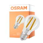 Osram Classic LED E27 Pear Filament Clear 2.2W 470lm - 840 Cool White | Dimmable - Replaces 40W