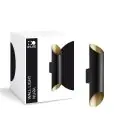 D'Lite Wall Light Nura Aluminium Black Up & Down 7W 250lm - 830 Warm White | IP44
