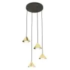Emibig Pendant Elit Steel Gold | Suitable for 4x GX53 - Max 10W