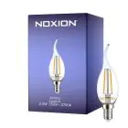 Noxion Lucent LED E14 Bent-tip Candle Filament Clear 2.5W 250lm - 827 Extra Warm White | Replaces 25W