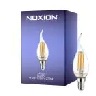 Noxion Lucent LED E14 Bent-tip Candle Filament Clear 4.5W 470lm - 827 Extra Warm White | Dimmable - Replaces 40W