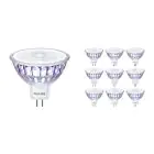 Multipack 10x Philips Master LED Spot GU5.3 MR16 5.8W 345lm 36D - 922-927 Dim To Warm | Best Colour Rendering - Dimmable - Replaces 35W