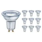 Multipack 10x Osram Performance LED Spot Reflector GU10 PAR16 4.3W 350lm 120D - 827 Extra Warm White | Replaces 30W