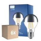 Multipack 6x Philips MASTER Value LED Bulb E27 Pear Mirror 7.2W 650lm – 827 Extra Warm White | Best Colour Rendering - Dimmable - Replaces 60W