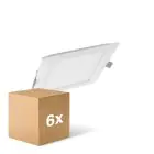 Multipack 6x Ledvance LED Downlight Slim Square SQ210 18W 1530lm 120D - 840 Cool White 