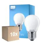 Multipack 10x Philips Corepro LED Lustre E27 Ball Frosted 6.5W 806lm - 827 Extra Warm White | Replaces 60W