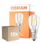Multipack 10x Osram Special T LED E14 Tubular Filament Clear 1.6W 70lm - 824 Extra Warm White | Replaces 5W