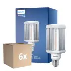 Multipack 6x Philips TrueForce LED E27 HPL Clear 42W 6000lm 360D - 840 Cool White | Replaces 125W