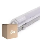 Multipack 6x Noxion LED Waterproof Batten Housing Poseidon V2.0 | incl. 1x Noxion LED Tube T8 Standard Output 9W 900lm - 840 Cool White - 60cm