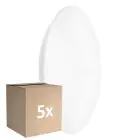 Multipack 5x Ledvance LED Bulkhead Surface CIRCULAR 500 PS Steel White 42W 3500lm - 830 Warm White | IP44