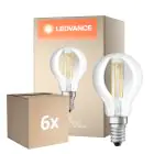 Multipack 6x Osram Classic LED E14 Ball Filament Clear 5.5W 806lm - 827 Extra Warm White | Dimmable - Replaces 60W