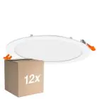 Multipack 12x Osram LED Downlight Recess Slim White 22W 2000lm 110D - 830 Warm White | Cutout 120mm - IP20