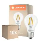 Multipack 10x Ledvance Classic LED E27 Pear Filament Clear 3.4W 470lm - 827 Extra Warm White | Replaces 40W