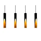 Eglo Pendant Barbotto Steel Black, Gold 18W 1380lm - 830 Warm White | Suitable for GU10